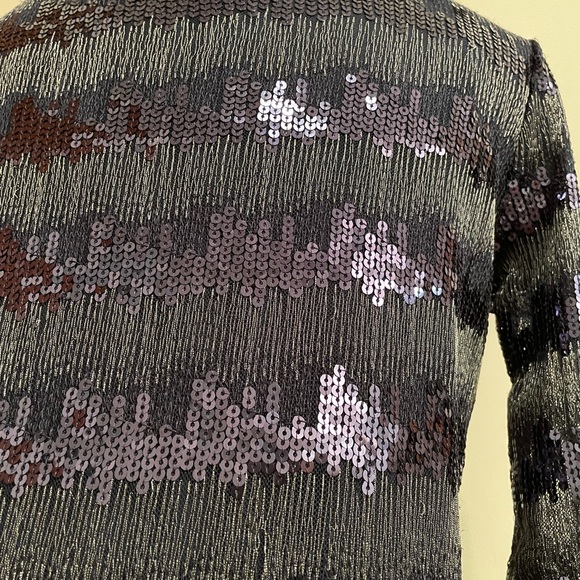 ✨Blue Sequin and Silver Thread Shimmering Dress✨ - Picture 7 of 12